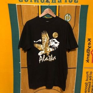 Vintage Mens Alaska Gold Eagle Shirt Single Stitch